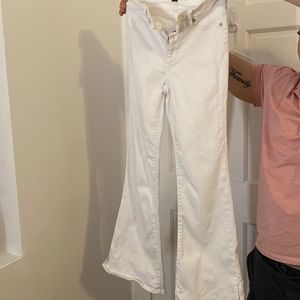 American Eagle White Wide Leg Jeans